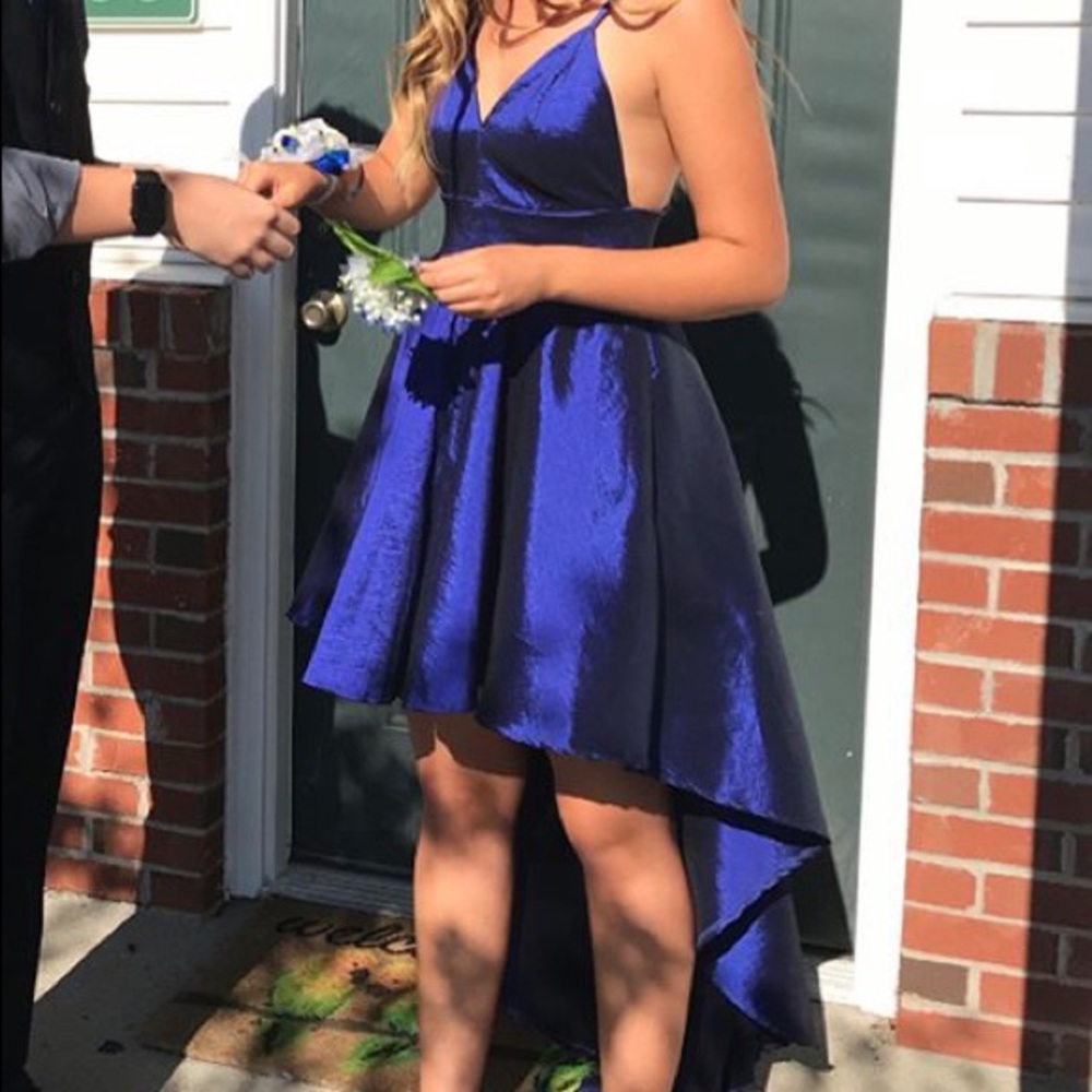 Royal Blue Windsor High-Low dress